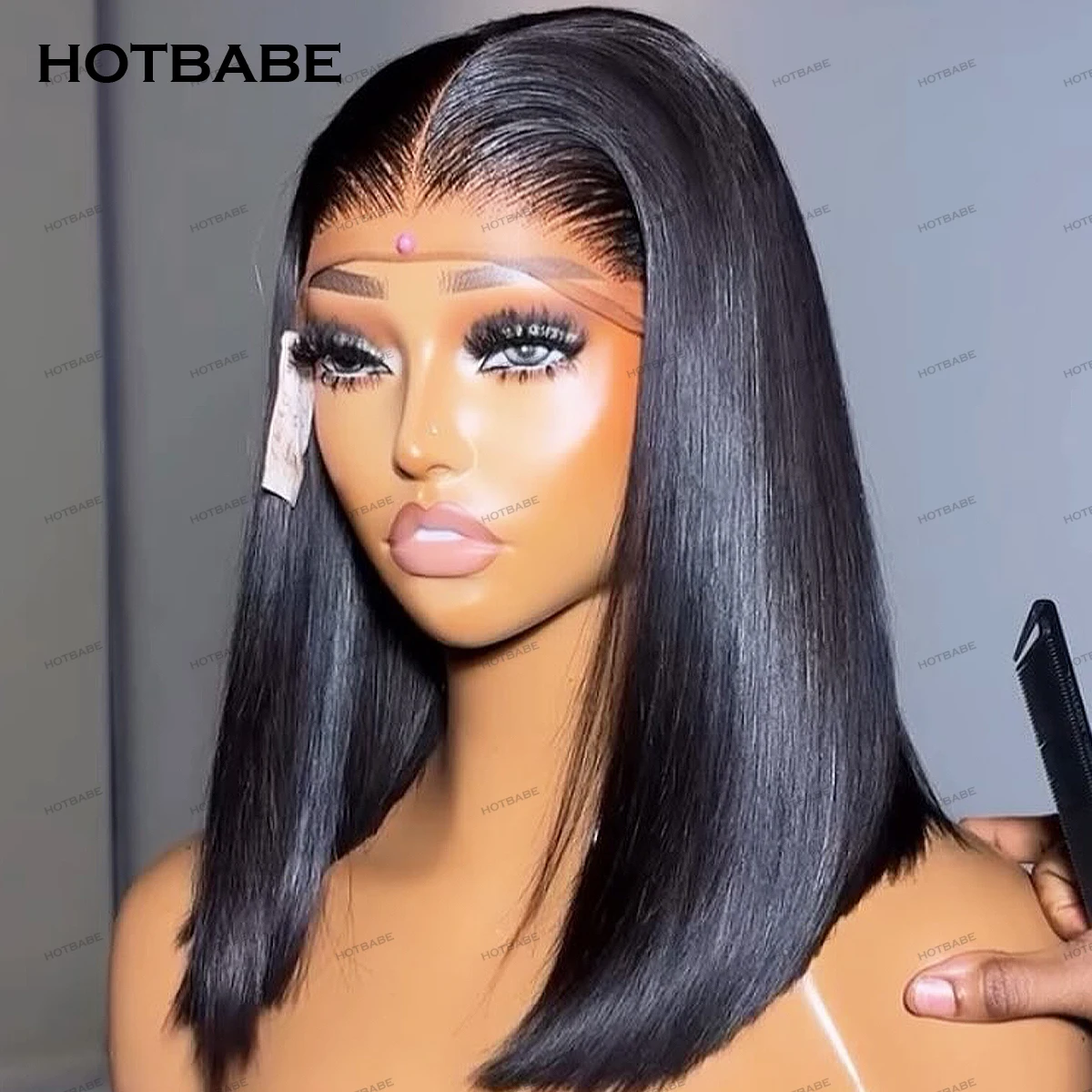 

Боб Прямой бесклеевой парик Человеческие волосы 13×4/13×6 HD Кружевные фронтальные парики Детские волосы 360 HD Прозрачный парик из натуральных волос на шнуровке Wear And Go