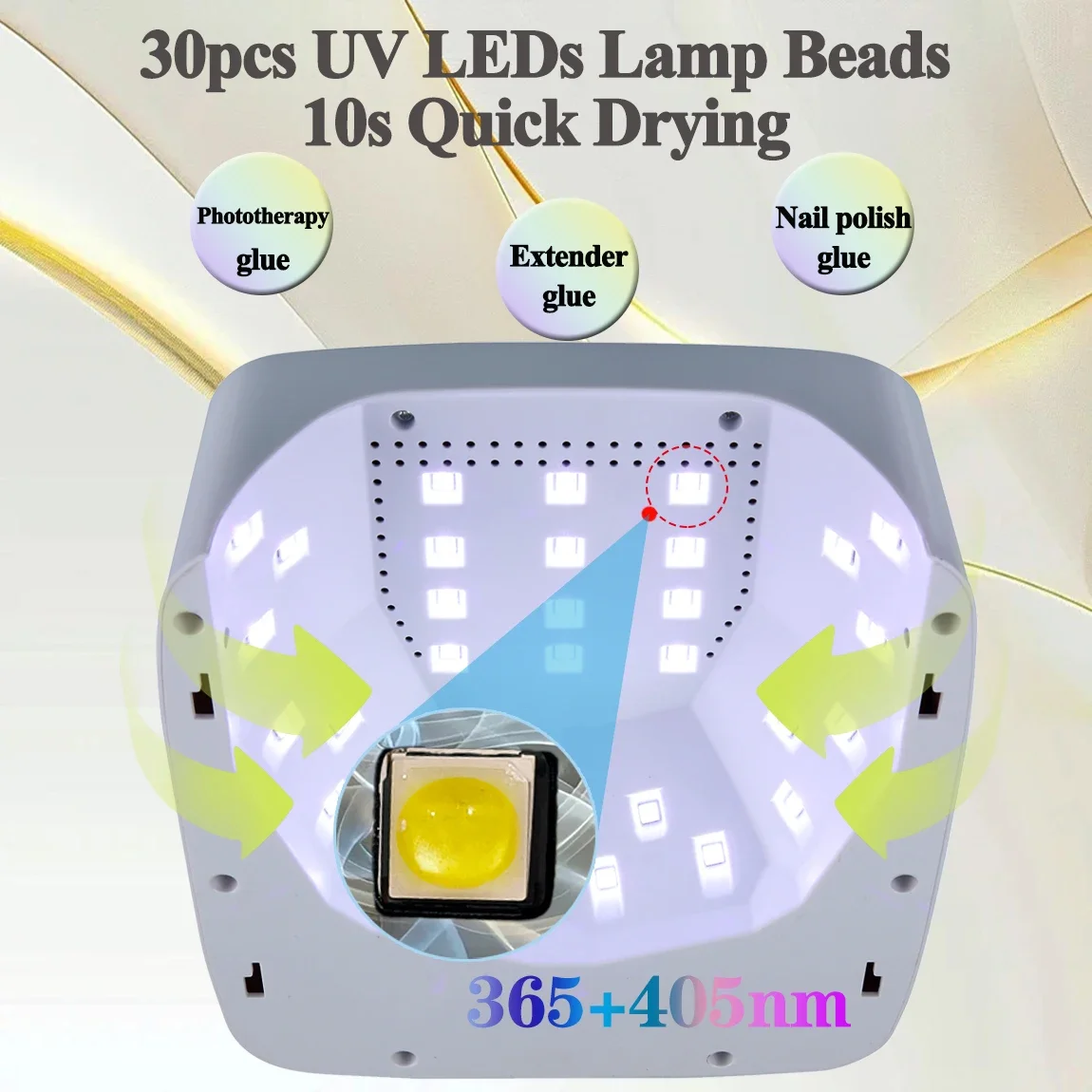 Novo recarregável uv led lâmpada de unhas secador com display inteligente lâmpada de secagem de unhas para todos os gel polonês profissional equipamentos de unhas