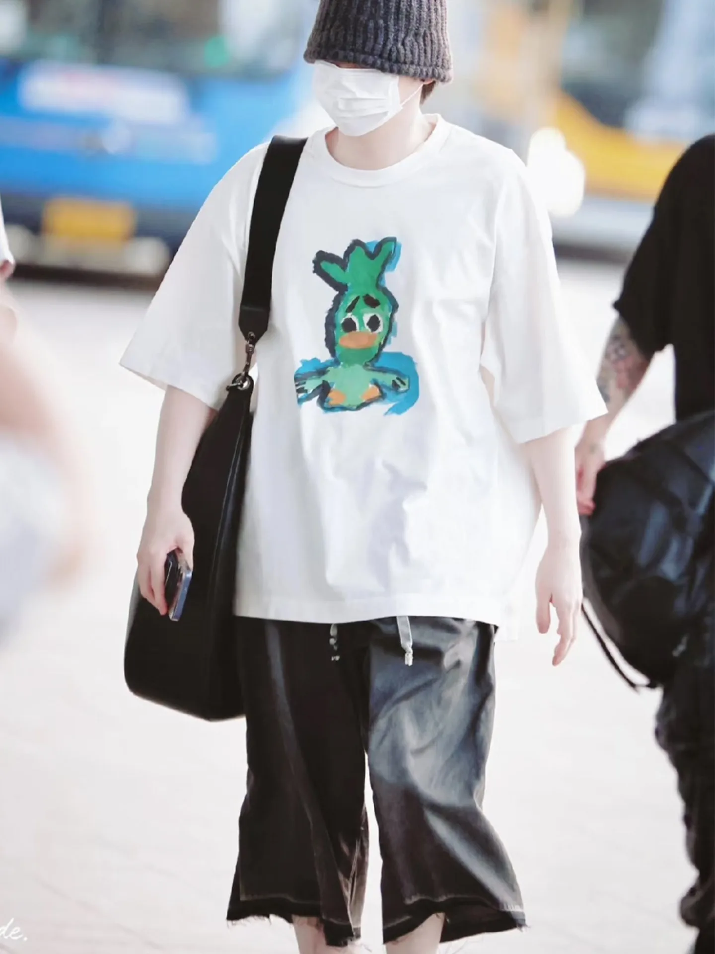 26SS MMY Cartoon Style Duckling Foam Printed Men's and Women's Loose Trendy Fun Short Sleeved