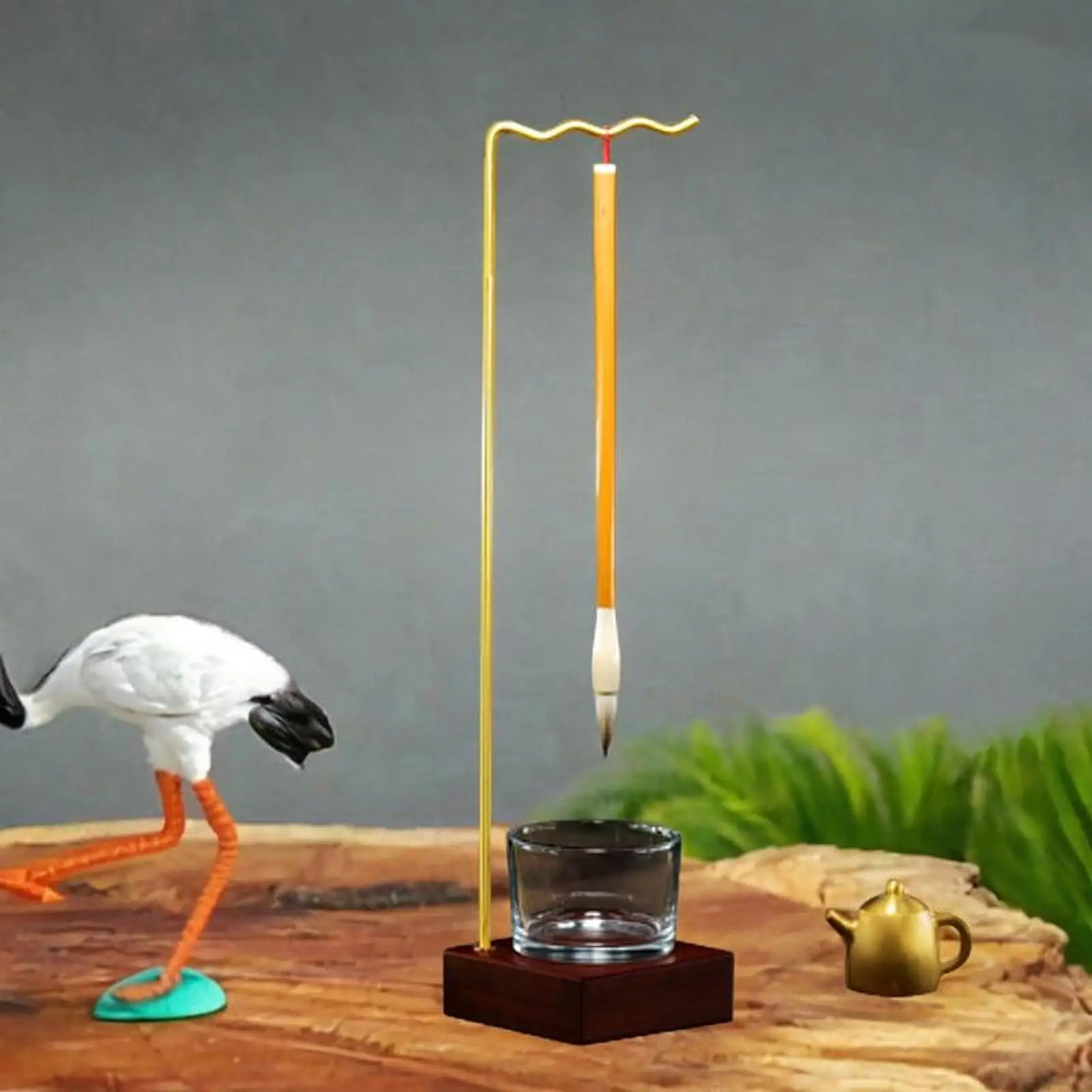 Calligraphy Sumi Brush Hanger Calligraphy Pen Holder Stand Hanging Rack Desk Accessories Multipurpose Living Room Organizer