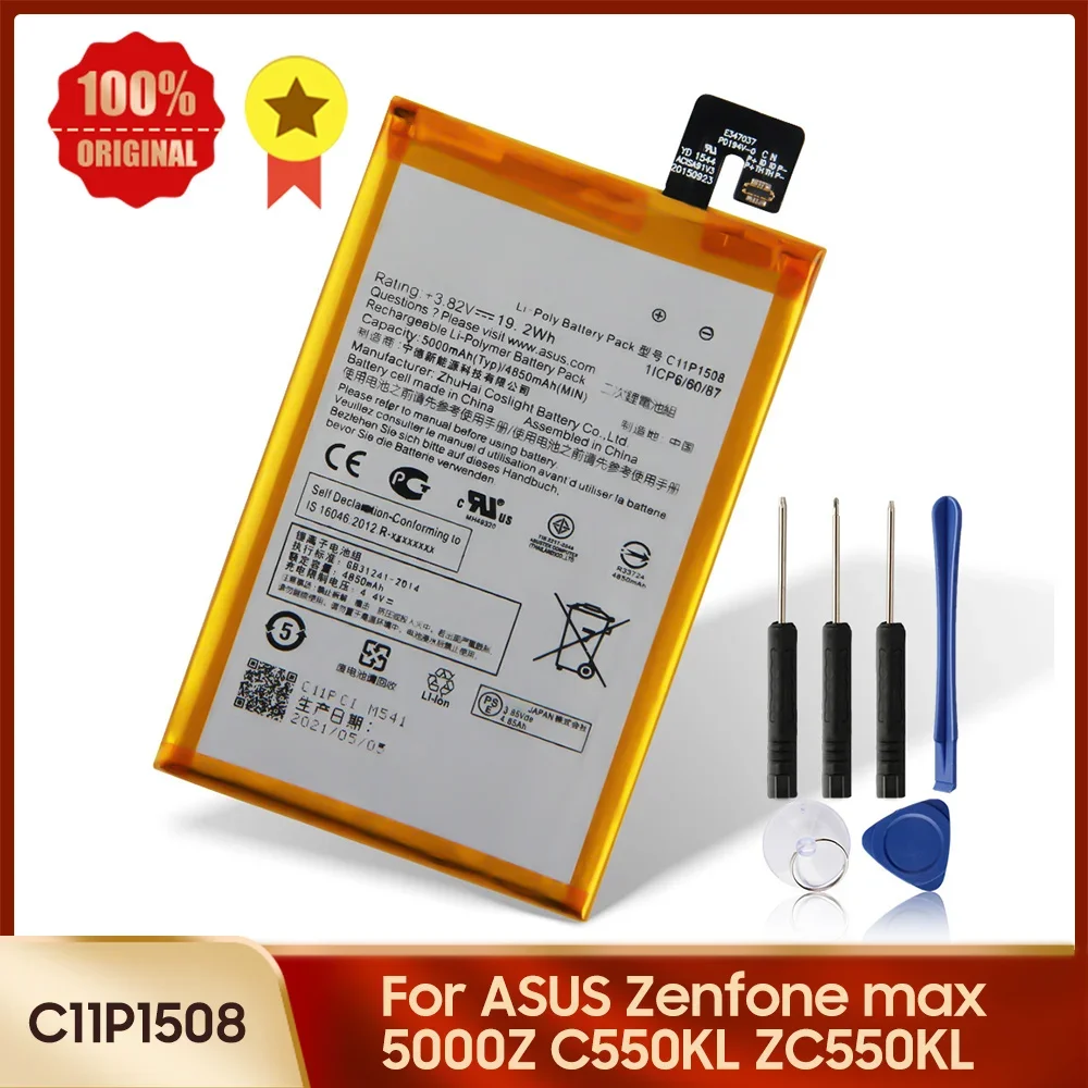 Phone Replacement Battery C11P1508 For ASUS Zenfone max 5000Z C550KL ZC550KL Z010AD Z010DD Z010D Z010DA New Battery + tools