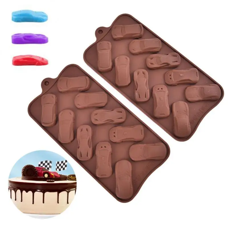 1/3PCS Cake Mold Car Shaped Chocolates Ice Block Mould Tools Kitchen Accessories Baking Silicone Decorating Racing Toys