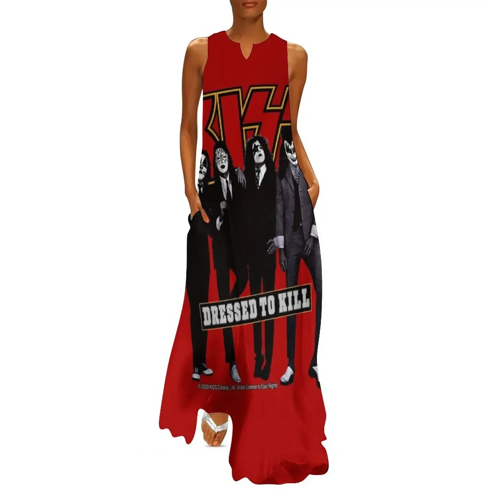 

KISS  the Band - Dressed to kill in Red Long Dress party dress women elegant luxury Female dress Party dresses