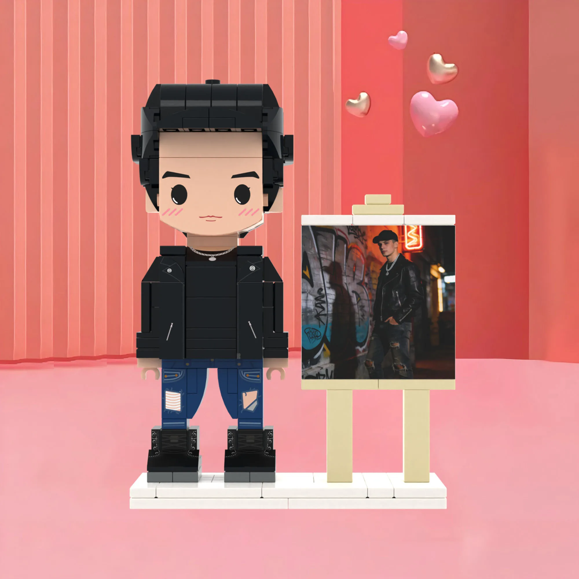 

My Custom Brickfigures Granules Photo Small Particle Ornament Person Character Customization Model Building Blocks Gift