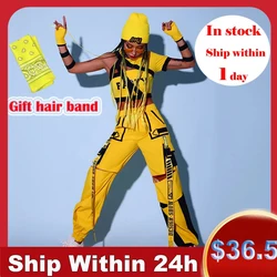 Hip-Hop Street Dance Costume Suit Adult Jazz Dance Costumes Sexy Korean Dance Girl Group Pole Dance Clothing For Women DQS7528
