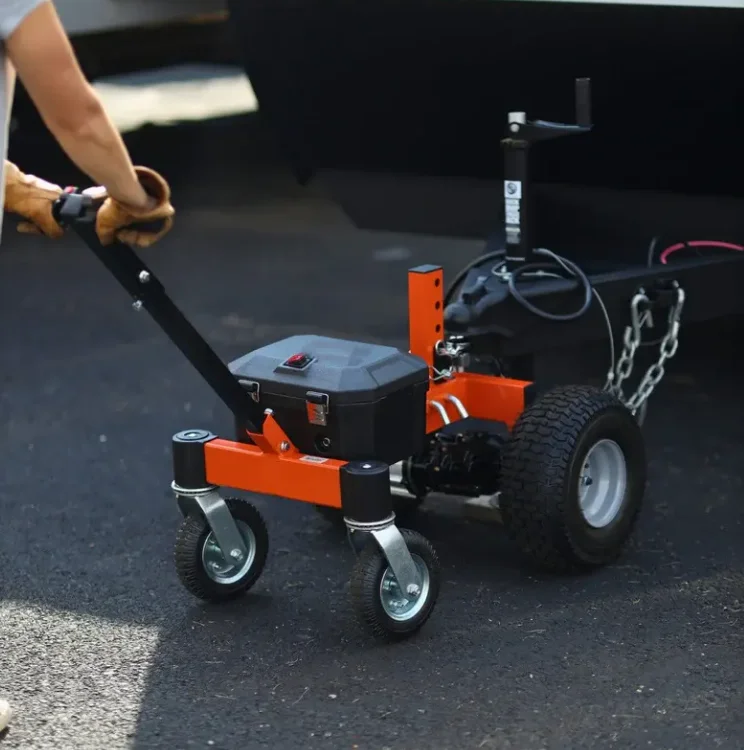 مقطورة كهربائية تجارية دوللي 2 بوصة وصلة كروية جبل 3600 رطل أقصى وزن المقطورة 600 رطل أقصى وزن اللسان تيار مستمر 24 فولت 800 وات 7 أمبير