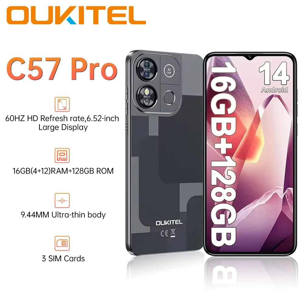 OUKITEL C57 Pro Smartphone 4G 6.52