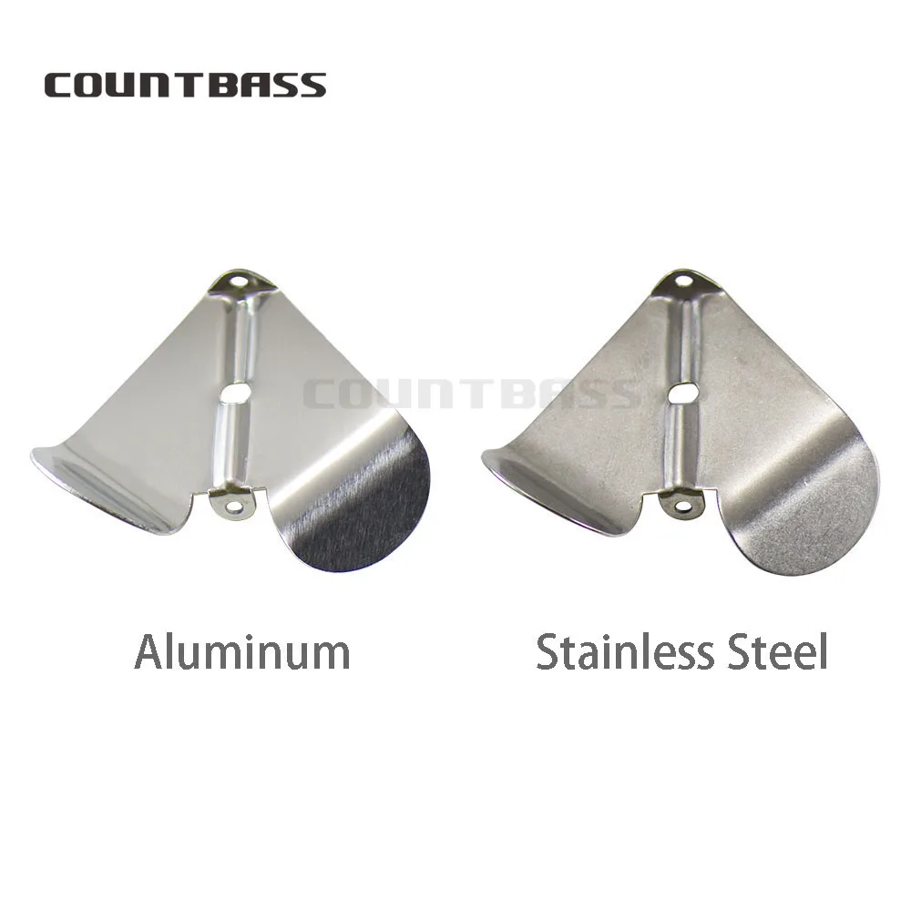 Countbass 50pcs Buzzer Spinner Blades, Aluminium Delta blades for Buzzbaits Surface Fishing Lures Tackle Craft Lure Components