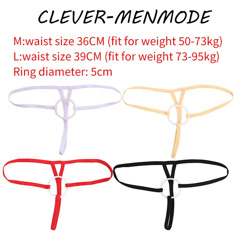 ملابس داخلية مثيرة للرجال من CLEVER-MENMODE ملابس داخلية مثيرة مفتوحة المنشعب فتحة القضيب ملابس داخلية على شكل حرف G ملابس داخلية مفرغة بدون حمالات على شكل حرف T من الخلف