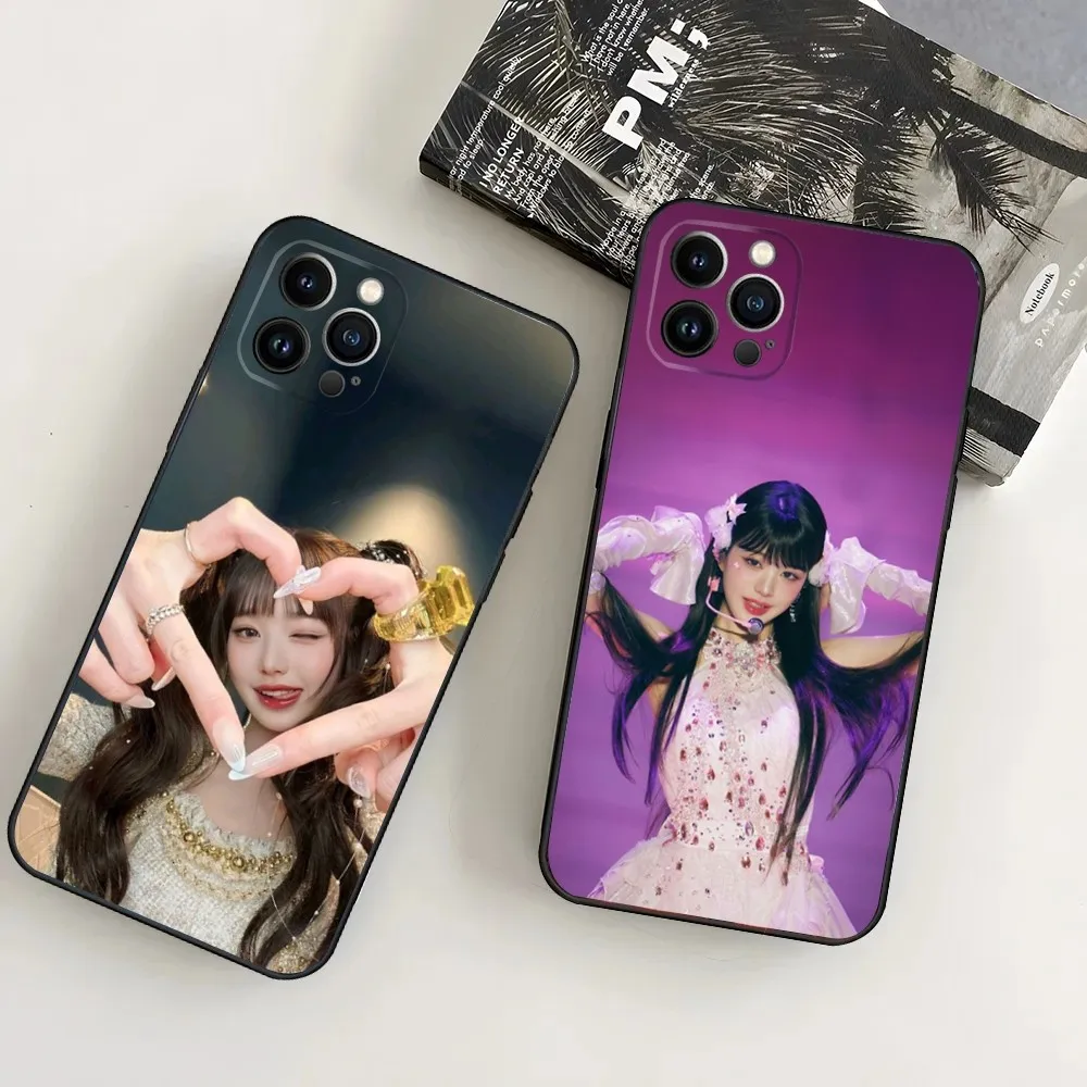 

Singer Jang W-Wonyoung Phone Case For iPhone16,15,14,13,12 Mini 11 Pro XR,X,XS,MAX 7,8 Plus Silicone Cover Soft Black