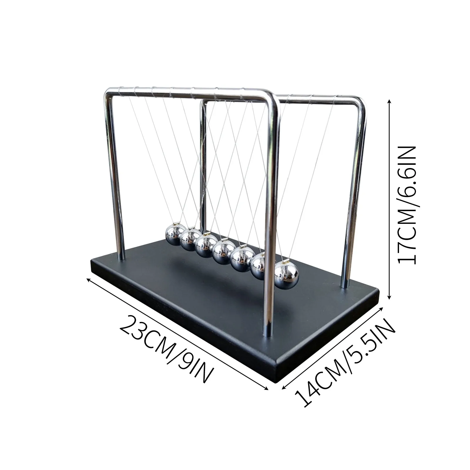7 Balls Mechanic Curve Newton Pendulum Ball Metal Newton's Cradle Kids Enlightenment Gifts Stress Relief Desk Ornaments Decor view 4