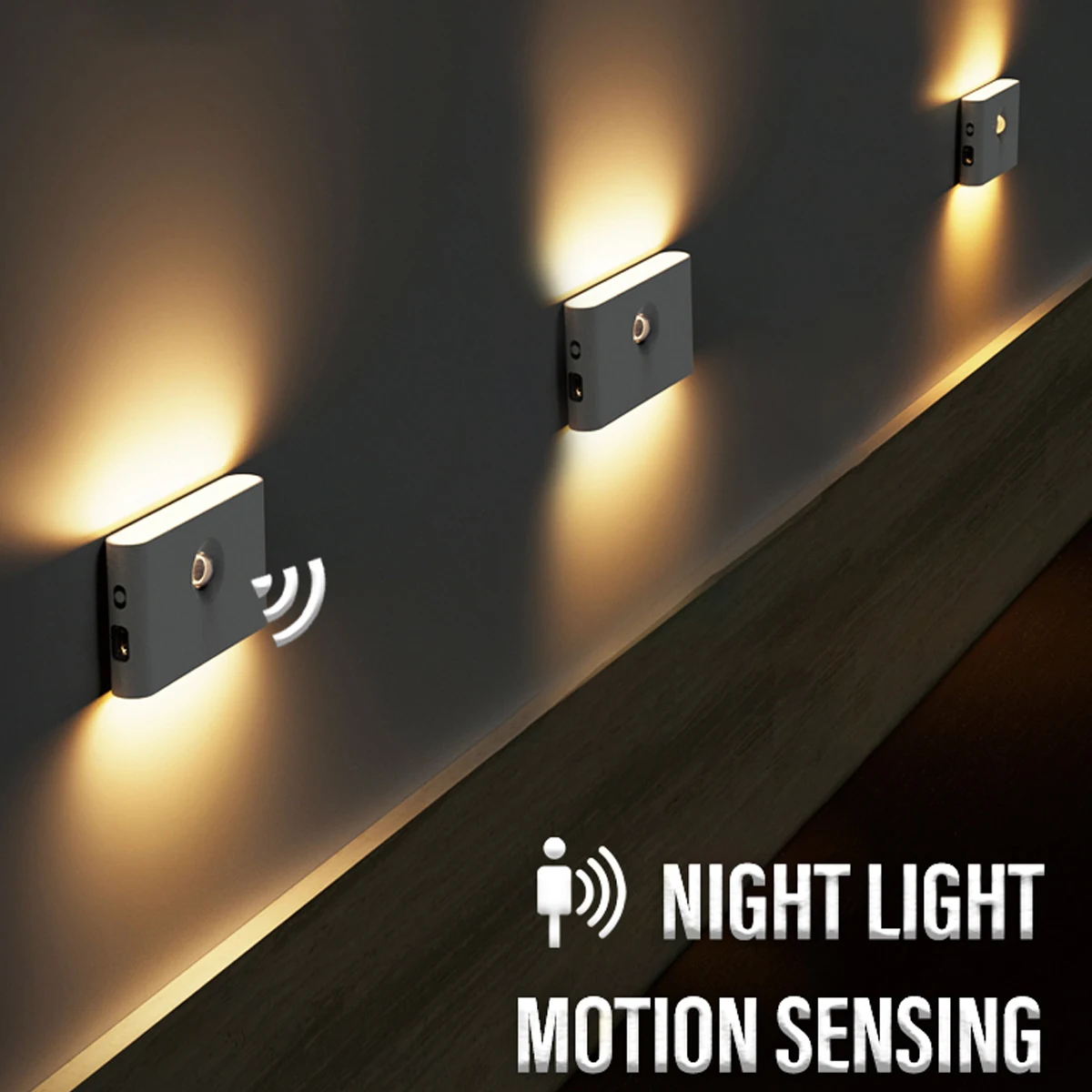 Motion Sensor Light Intelligent Led Induction Nightlight Type-C Rechargeable Human Sensor Lamp 400Mah Magnetic Light Corridor