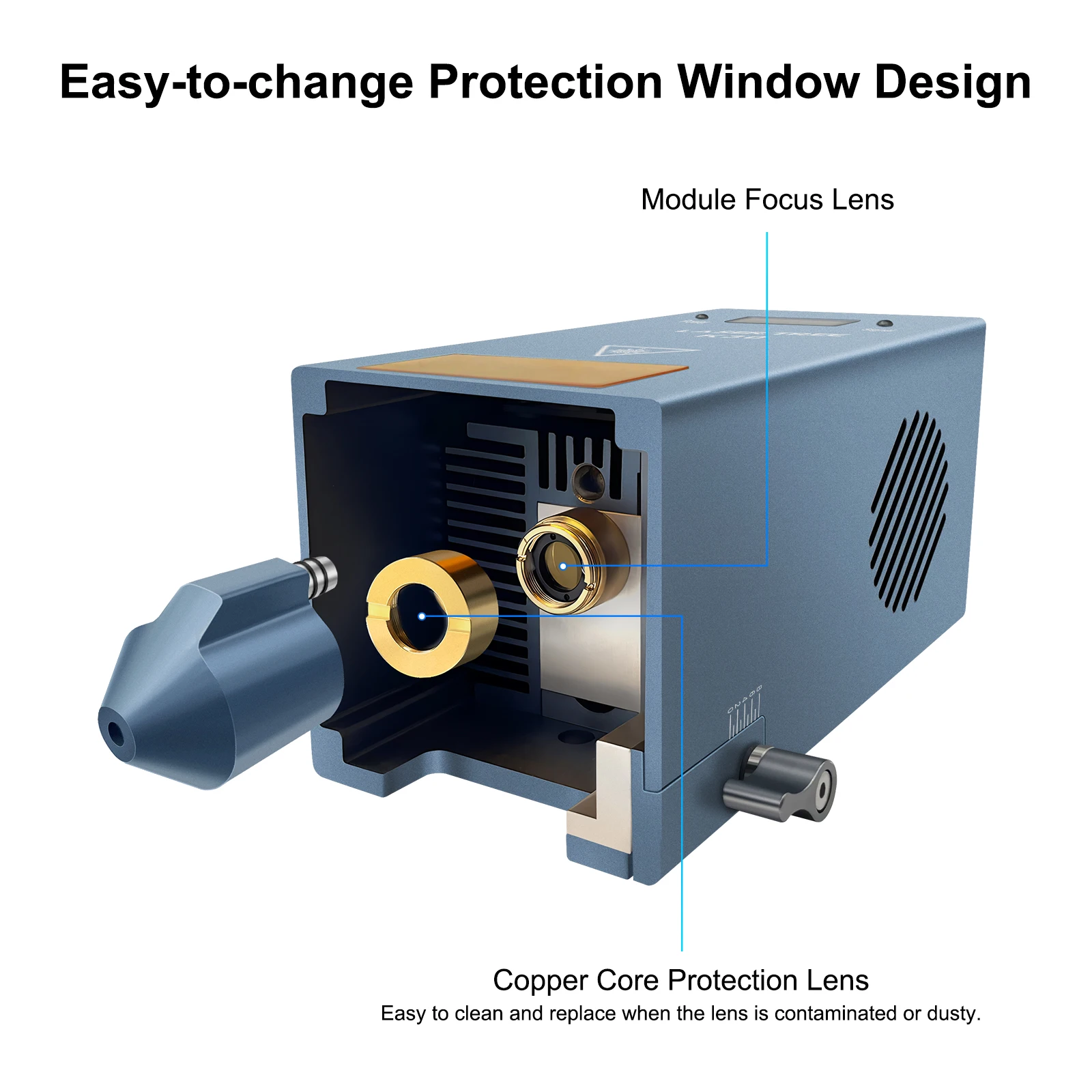 Лазерная древесина K30, аксессуары для лазерной головки, медный сердечник, защита окон, панель управления объективом