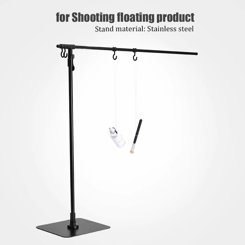 BFOLLOW 60cm T Shape Background Stand with PVC Backdrop Props for Product Photography Desk Photo Shooting Kit Studio Set