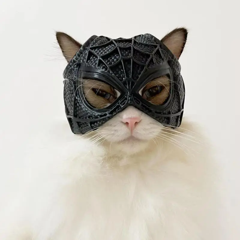 Spider Man Cat Cool Man Mask Cute Superhero Toy Pet Mask Dog Personality Cartoon Fashion Accessories Headdress Gift Animation