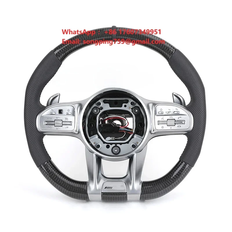 LQ High Quality Sports Carbon Fiber Leather Steering Wheel with Custom Color and Stitching for Model