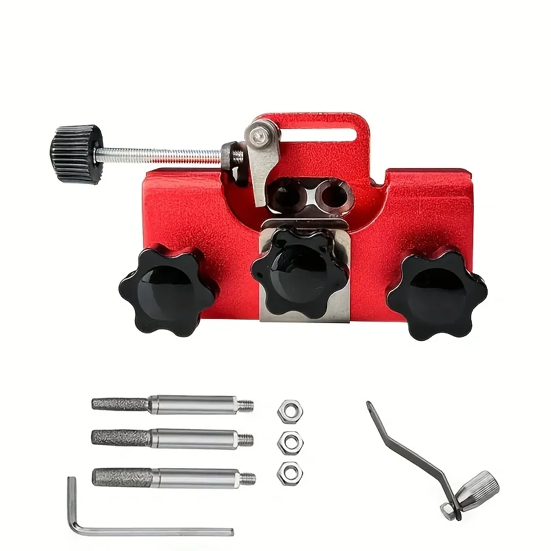 5-in-1 Chainsaw Sharpening Kit with Hand-Crank Jig & 5PCS Stones | Portable Sharpener for 8"-22" Electric/Gas Chainsaws