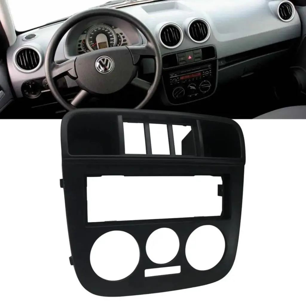 Frame Central Panel Radio Gol Saveiro G4 3 Buttons Ap1334 Black