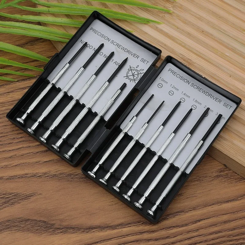 11/22 шт., набор мини-прецизионных отверток с плоской головкой и крестообразным шлицем, маленькая отвертка для электроники, игрушек, ремонта компьютерных часов