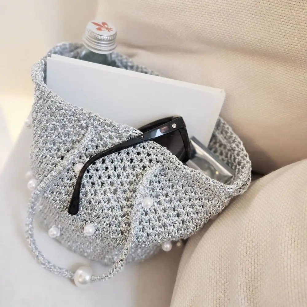 Sparkling Metallic Thread Colourful 1.0mm Glitter Crochet Thread Solid Color Handmade Flash Core Yarn Crochet Accessories