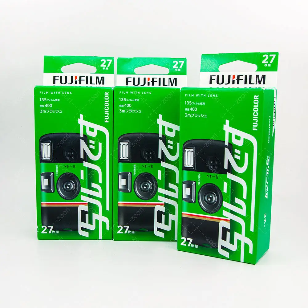 Cámara de película Fujifilm QuickSnap con flash, 27 fotos, cámara de película desechable Quick Fun, puede llevar 1/2/3/5 unidades, para regalo de cumpleaños ﻿ ﻿