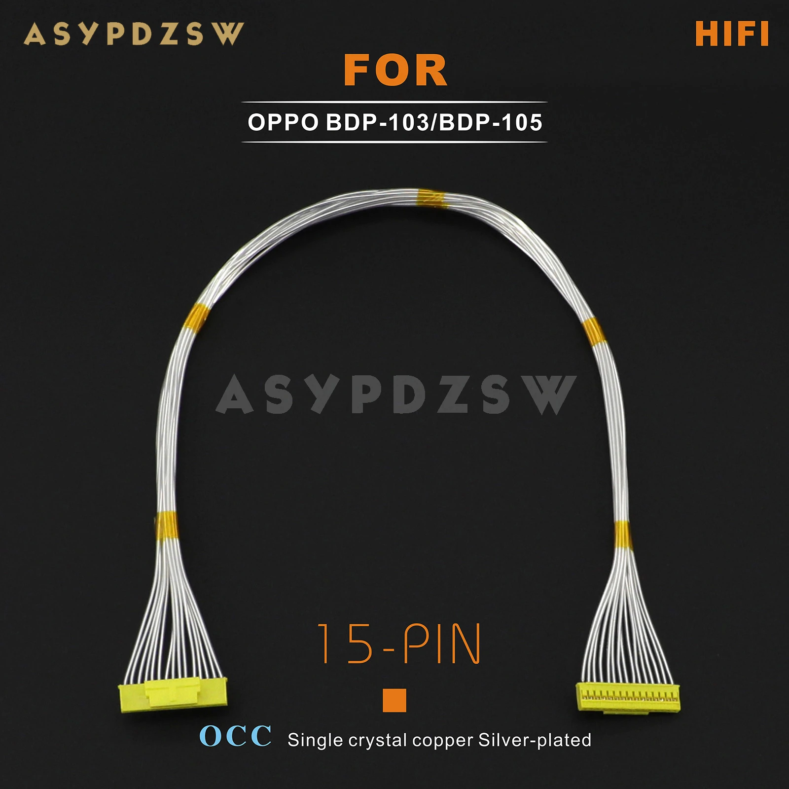 HIFI OCC Silver-plate wire 15-PIN Digital simulation power supply cable For OPPO BDP-103/BDP-105