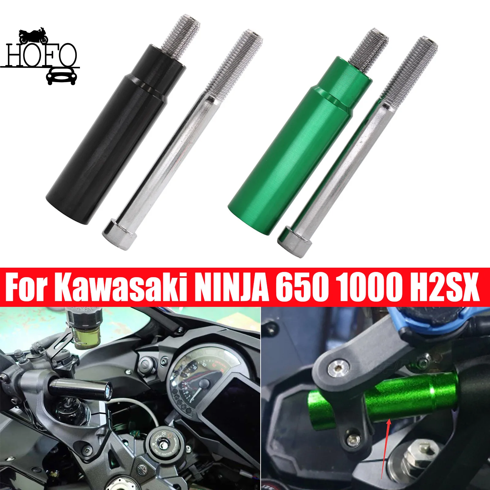 

GPS Navigation Handlebar Bracket Extension For Kawasaki NINJA 650 1000 H2SX