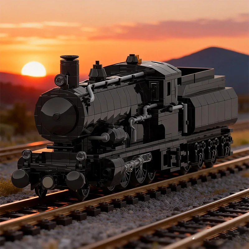 1115PCS Classic European Passenger Steam Locomotive Train Model Moc Custom Puzzle Assembly Educational Building Blocks Toy Gift