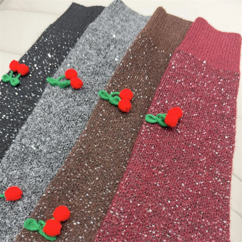 Cárdigan para mujer nuevo invierno 2025 de un solo pecho con cuello en V de manga larga top 3D cereza decorado suéter de mujer y2k abrigo de mujer