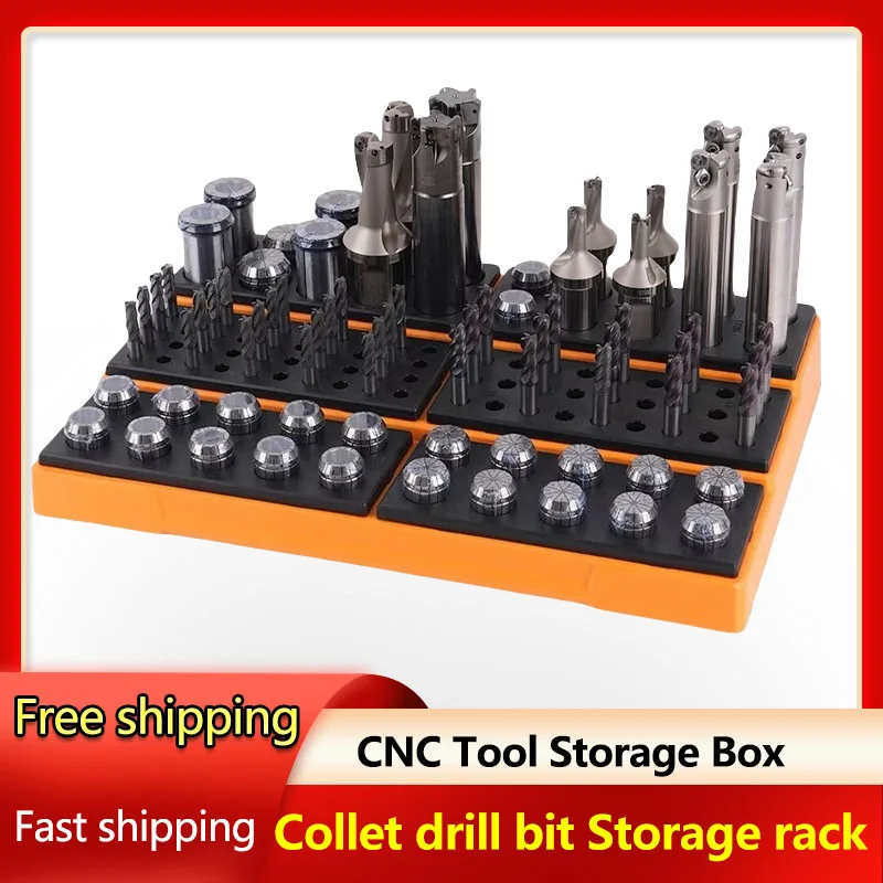 collet storage rack coletando caixa u broca bits container cnc machine parts organizer cnc organizer er20 er25 er32 01