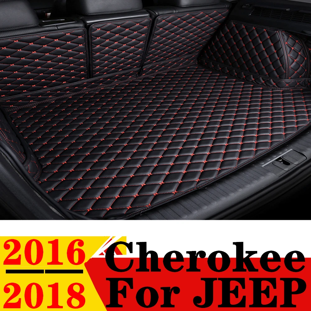 

Car Trunk Mat For JEEP Cherokee 2018 2017 2016 Rear Cargo Cover Carpet Liner Tail Interior Vehicles AUTO Parts Boot Luggage Pad