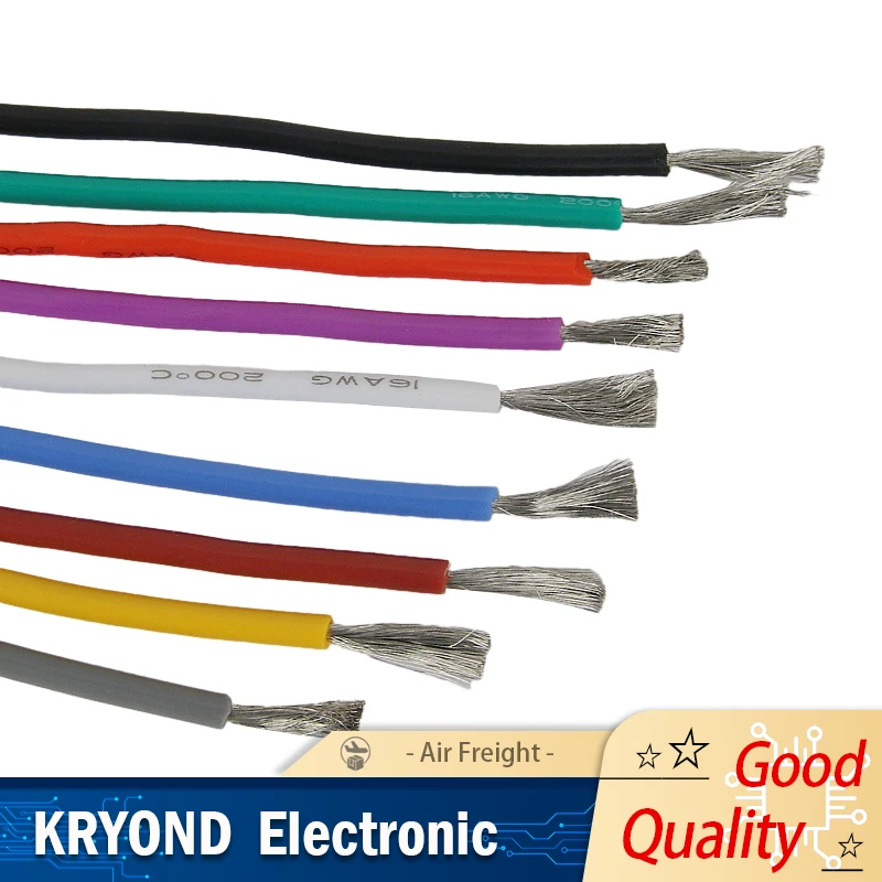 Heat-resistant Silicone Wire 12AWG 13-30AWG High Temperature 200°C Cold-resistant -60°C