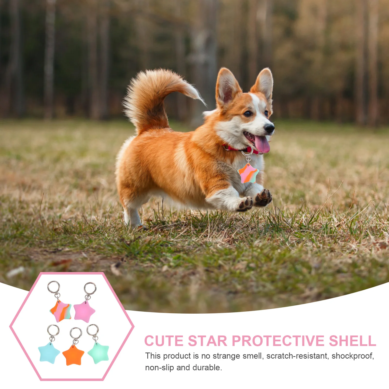 

5pcs Anti-Lost Protective Case For Star Shape Compact Lightweight Shockproof Scratch-Resistant Non-Slip Durable Smart