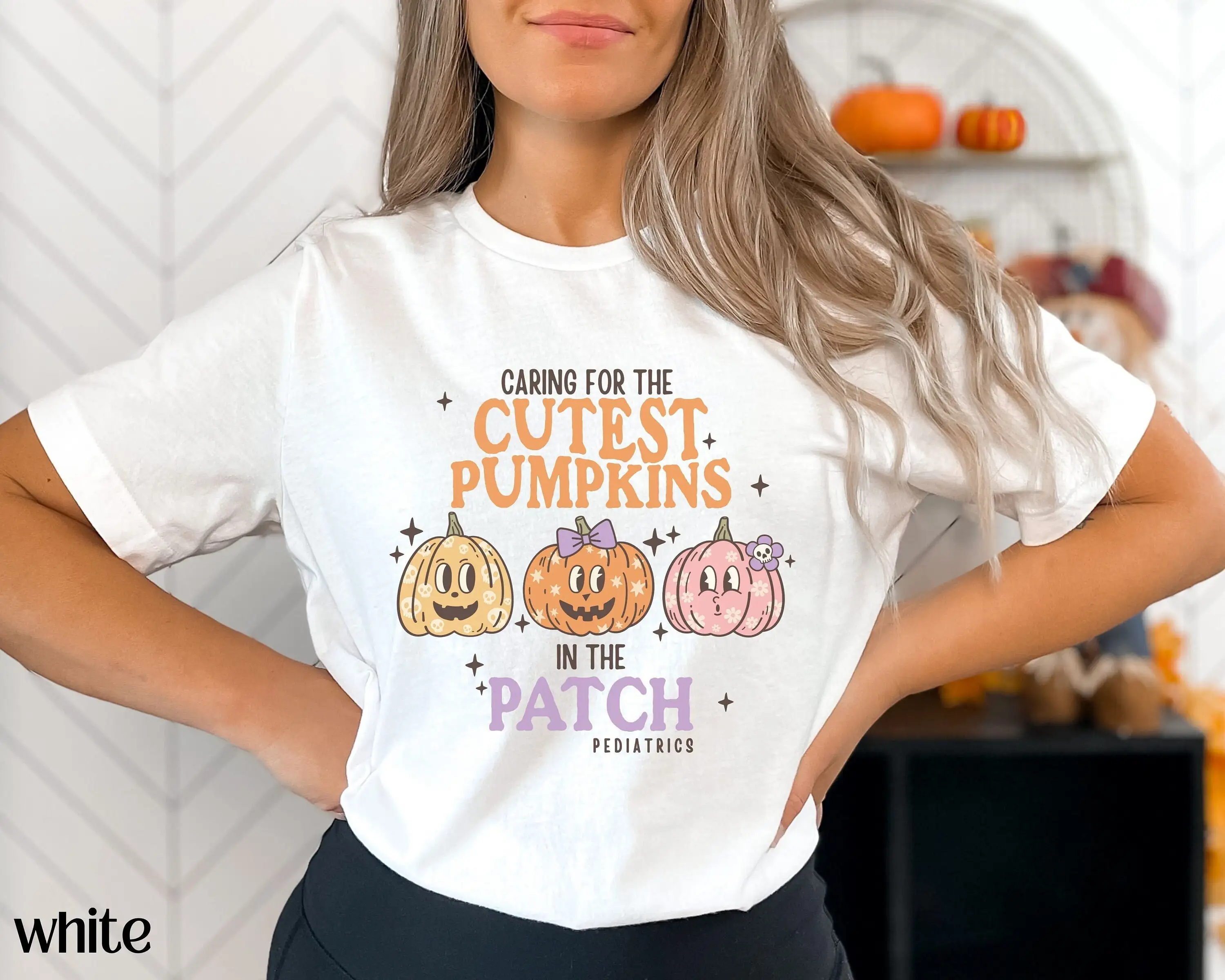 Pediatric Halloween T Shirt Peds Nurse Cutest Little Pumpkins Squad Pediatrician Office