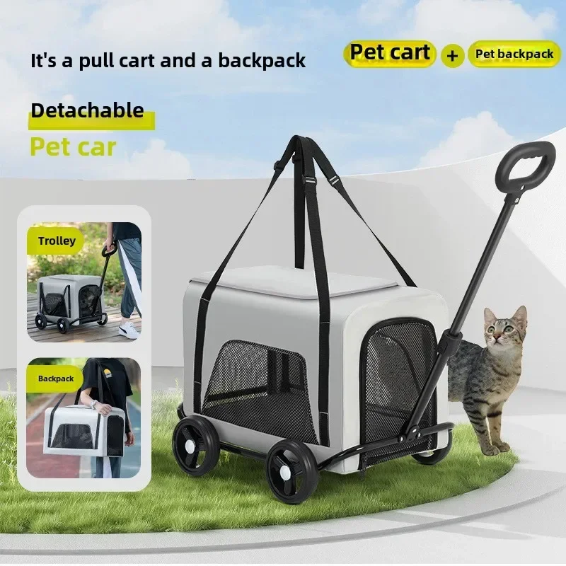 Carrello per animali domestici piccolo Carrello per cani e gatti Carrello per piccoli animali domestici Forniture leggere per cani