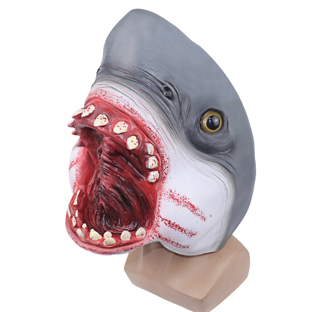 

Shark Masks Headdress Human Eating Shark Terrifying Headgear Halloween Costume Party Props Cosplay Mask Party Carnival Festival