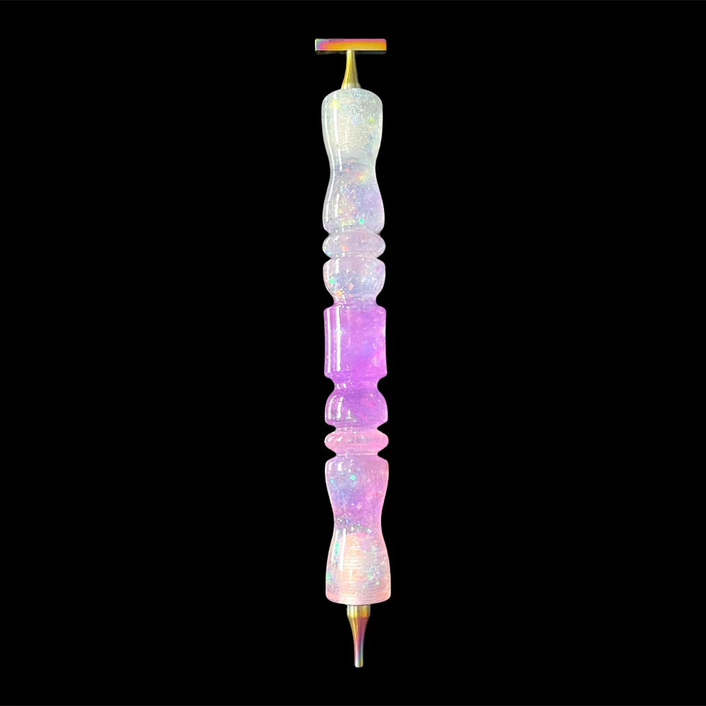 HOMFUN Diamant-Malstift, wunderschönes Stickerei-Punktbohrwerkzeug mit Gewinde, multifunktionales Zubehör für Metall-Schraubgewinde-Spitzen