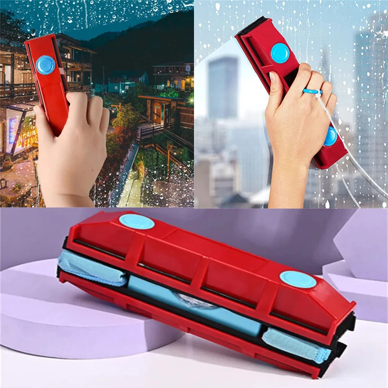 

Window Cleaning Magnetic Double Sided Glass Brush 8-20mm And Three layer glass Brush 20-28mm High Rise Home Window Cleaning Tool