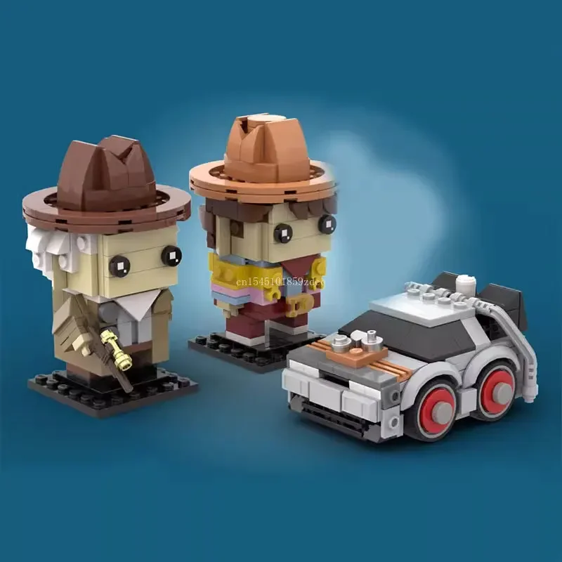 MOC Classic Movies Back To The Futured  Doctor Brown Martyed Building Block Set Movie Action Figures Brick Toy Gifts