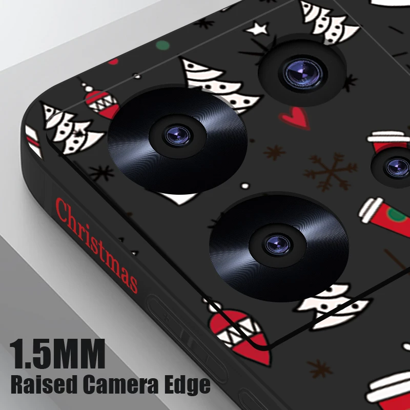 Cute Christmas Pattern Phone Case For Xiaomi Redmi Note 14 13 Pro Plus 12 14 Pro 5G Note 13C 11 13 14 4G Soft TPU Silicone Cover