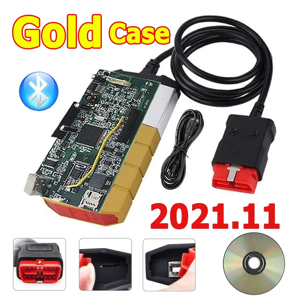 

Gold Color ! ! 2021.11 Keygen On Cd Vd Ds150e Cdp with Bluetooth Car Truck Obd2 Scanner Tools New Vci For TNESF DELPHIS ORPDC