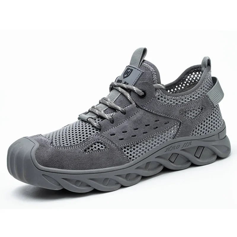 Summer Breathable Labor Protection Shoes For Men Anti Impact Anti Puncture Non Odorous Feet Insulated Safety Shoes