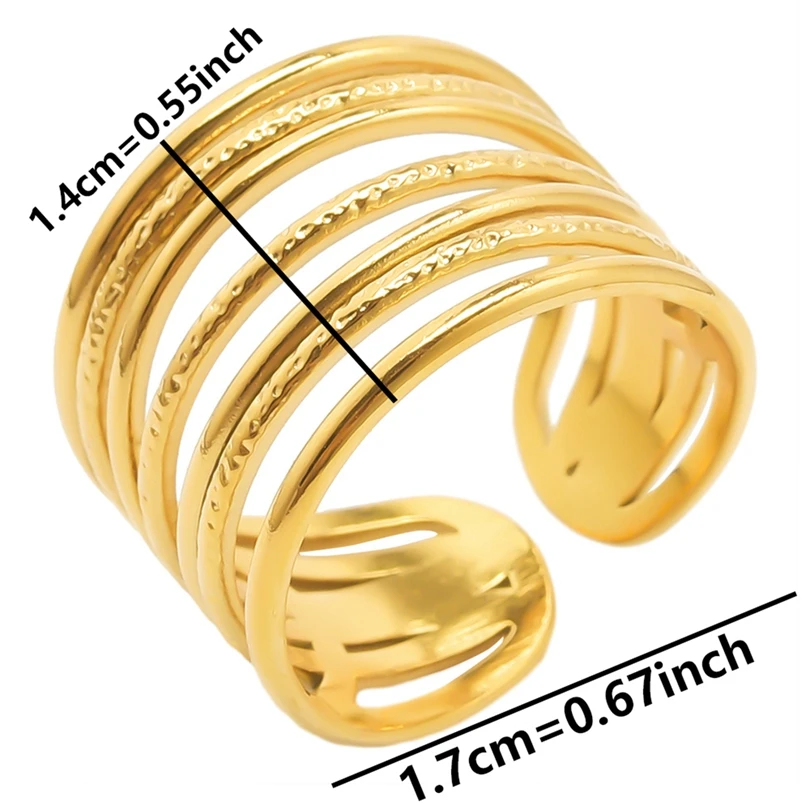 Amulet Finger Jewelry Witch Knot Stainless Steel Rings For Women Men Accessories Open Adjustable Ring Vintage Bague Party Gift