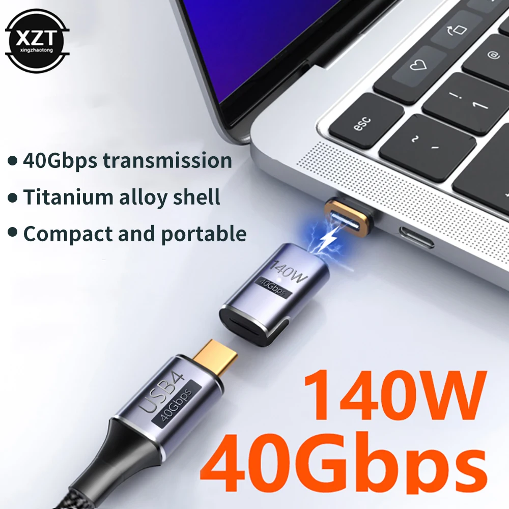 USB C 8K 40Gbps 140W USB4.0 Magnetic Adapter 24Pin Fast Charge Connector for Thunderbolt4 MacBook iPad Pro Samsung Headphone HUB