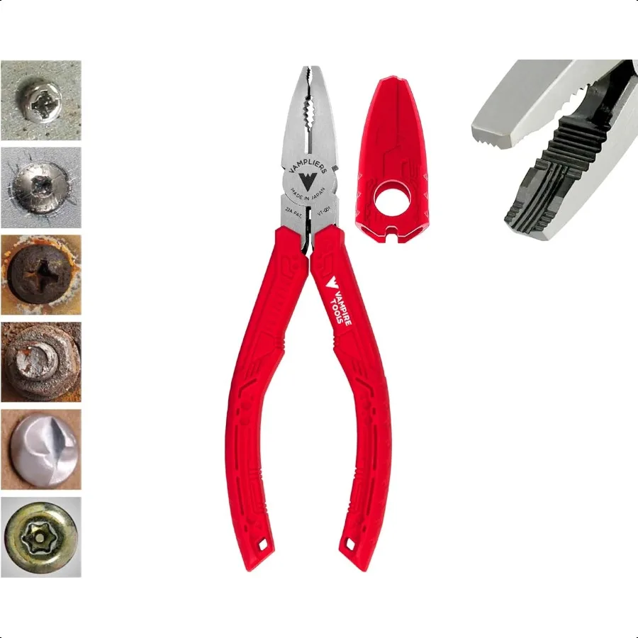 

6.25 Плоскогубцы для извлечения винтов. Сделано в Японии. Инструмент для снятия зачищенных винтов с запатентованными нескользящими губками для резаков проволоки. Квалин