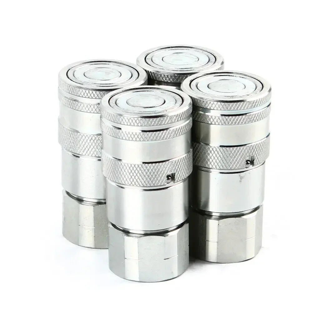 Гидравлические муфты быстрого подключения, набор из 4 предметов, резьба 45,5 л/мин NPT с гальваническим покрытием для крана самосвала