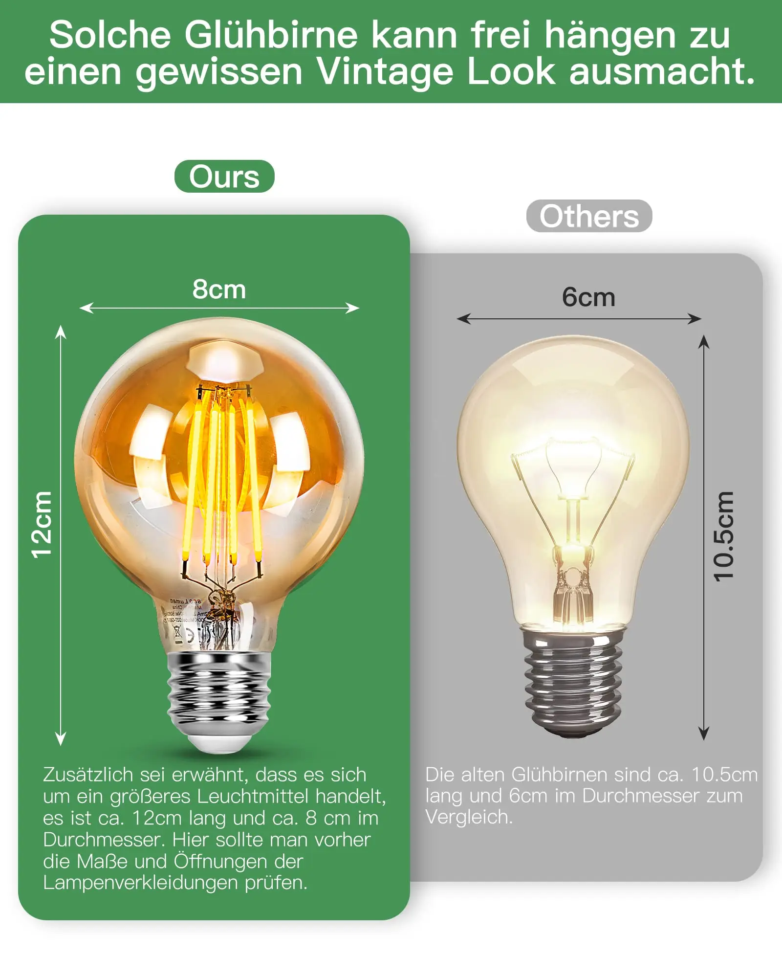 Imagem -03 - Lâmpada Led Filamento Decorativo Retro Lâmpada Edison Luz Âmbar Branco Quente G80 E27 220v 4w 8w 2700k Pcs