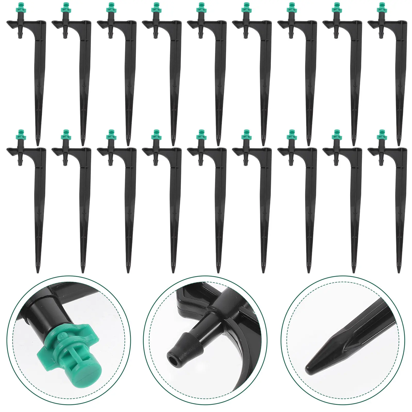 

20 шт. регулируемых распылительных насадок для полива сада, форсунки для орошения растений, вставные насадки-спринклеры