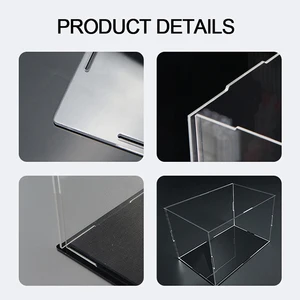 علبة عرض أكريليك شفافة ، لعبة مقاومة للغبار ، شاحنات سيارات ، مجموعة صندوق نموذج الشاحنات الصغيرة ، صندوق عرض مقعد التخزين أعلى 8 بيع الاكريليك مربع عرض الوقوف - No7