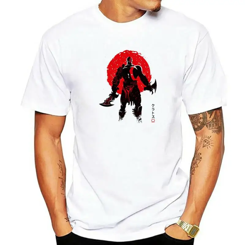 Men's T Shirt Kratos God of War Under the Sun Artsy Gaming Mens Tshirt Hip Hop Streetwear New Arrival Male Clothes